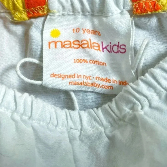 Masala Kids | White Poplin Tank Top (10) - Picture 2 of 3
